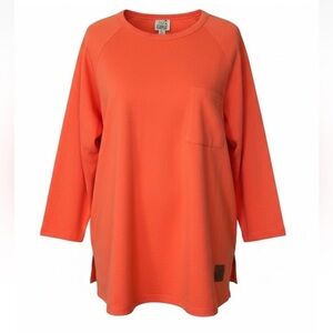 NWT Jaded Gypsy Wandering Meadows Shirt L / XL Orange Long Sleeve Top Distressed